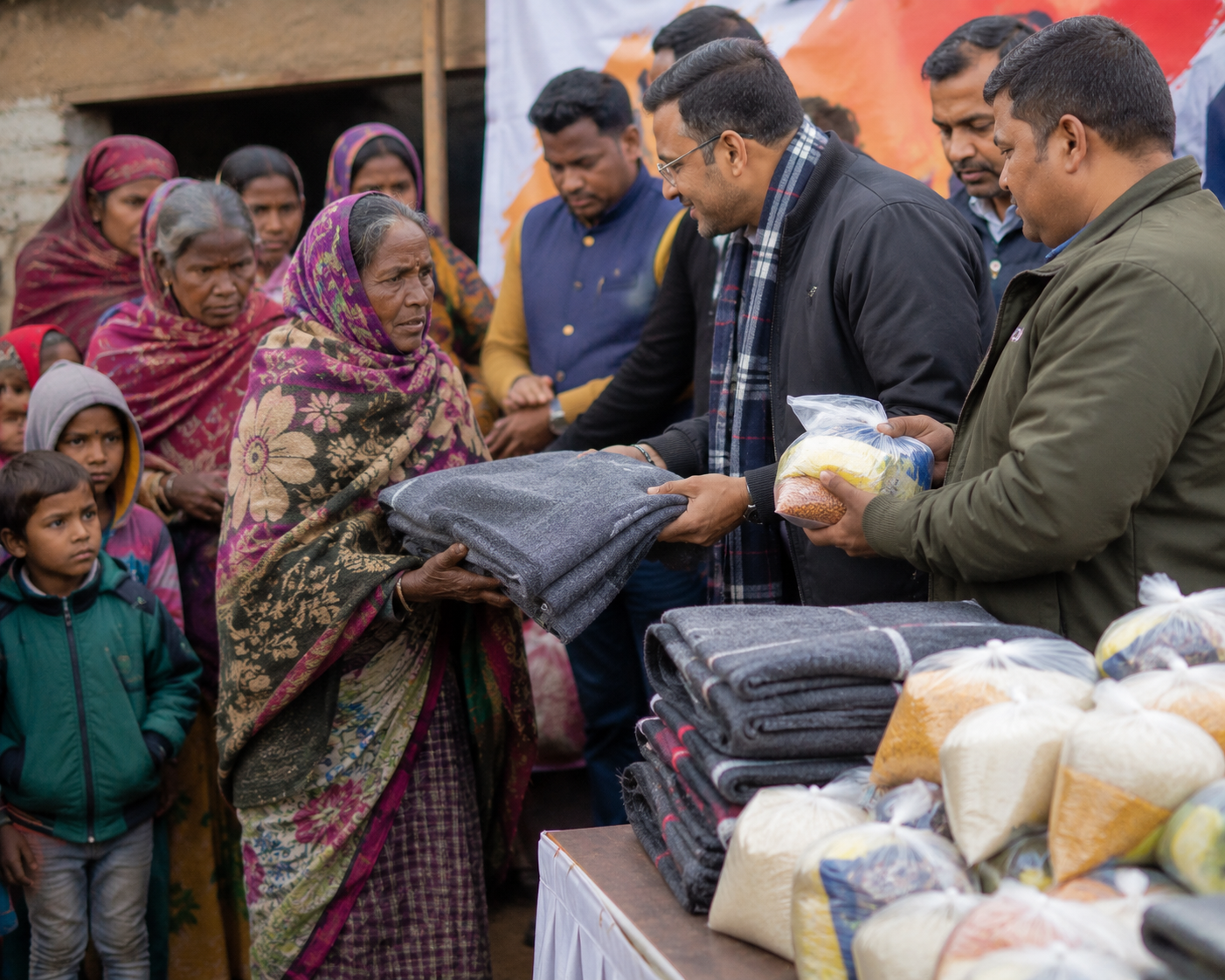 Blanket & Food Distribution Drive